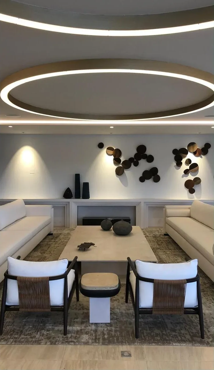 Salón contemporáneo · alfombra a medida